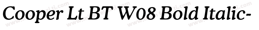 Cooper Lt BT W08 Bold Italic字体转换
